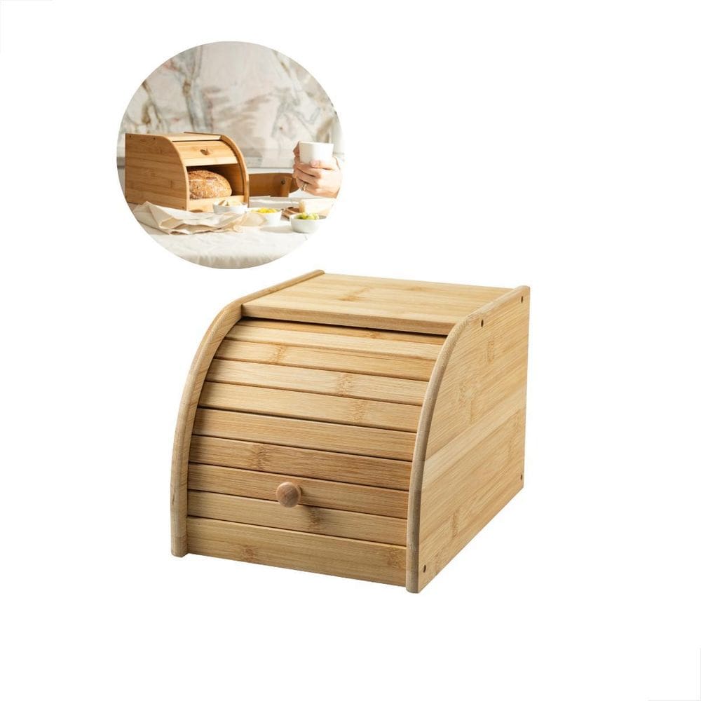 Porta Pão Bambu 27x20x18cm | Prático e Sustentável