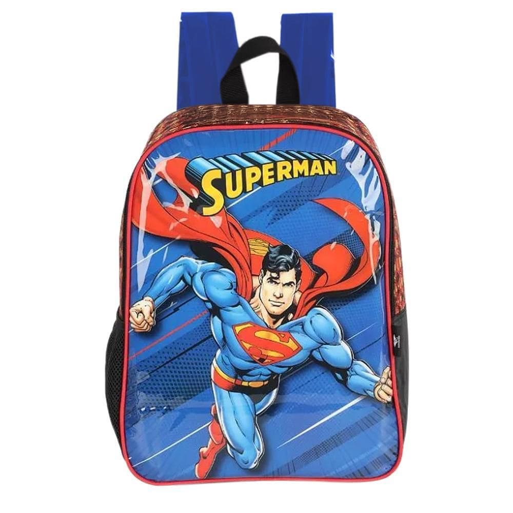 Mochila De Costas Escolar Infantil Super Man Dc Universe