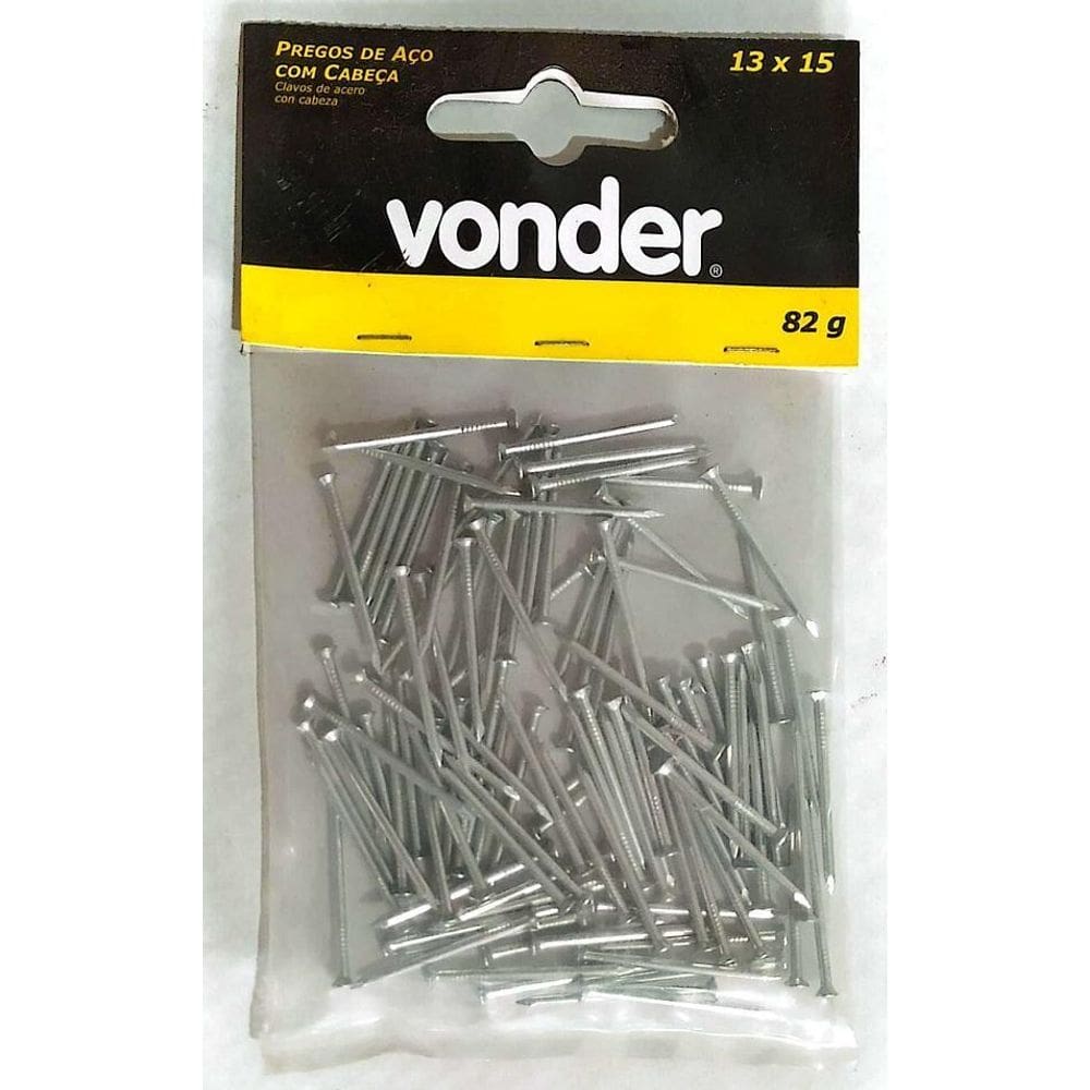 Prego De Aço 13X15 Com Cabeça Zincado - Vonder