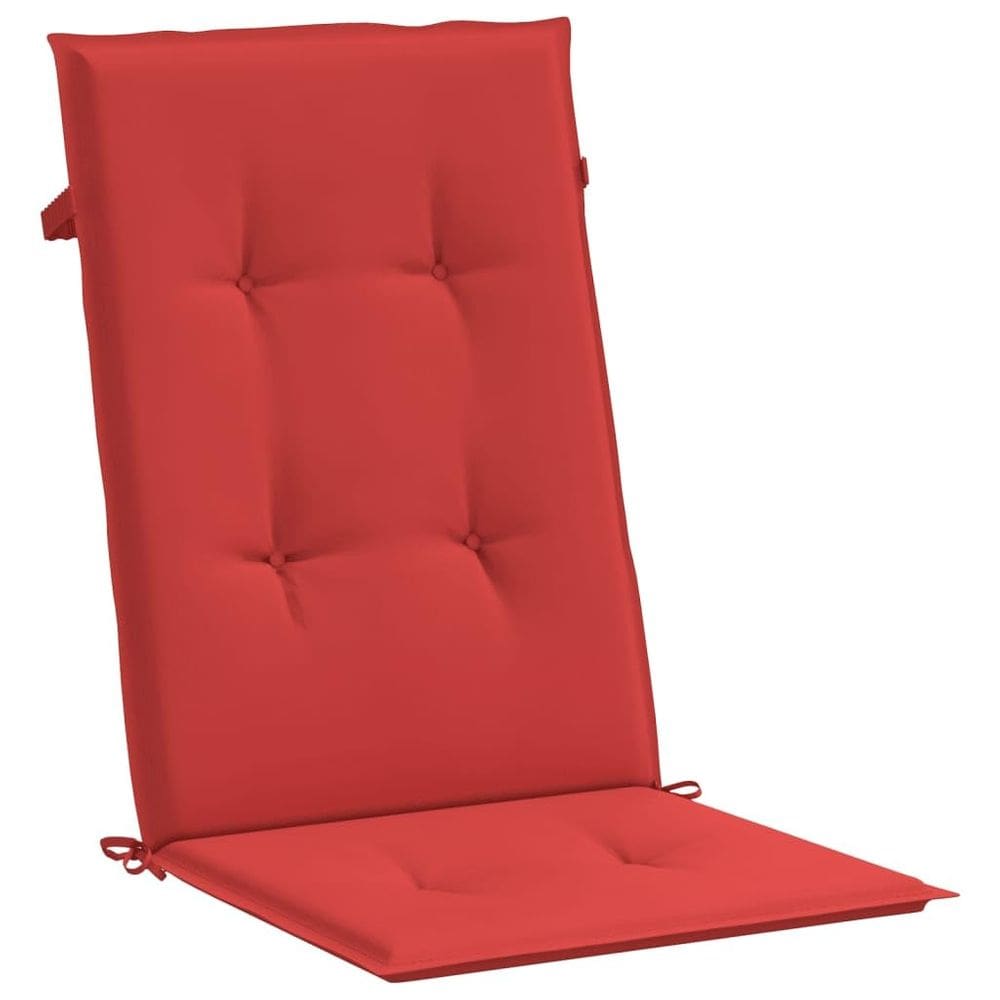 Almofadas para cadeiras de jardim VidaXL vermelhas 120x50x3cm - 4 peças