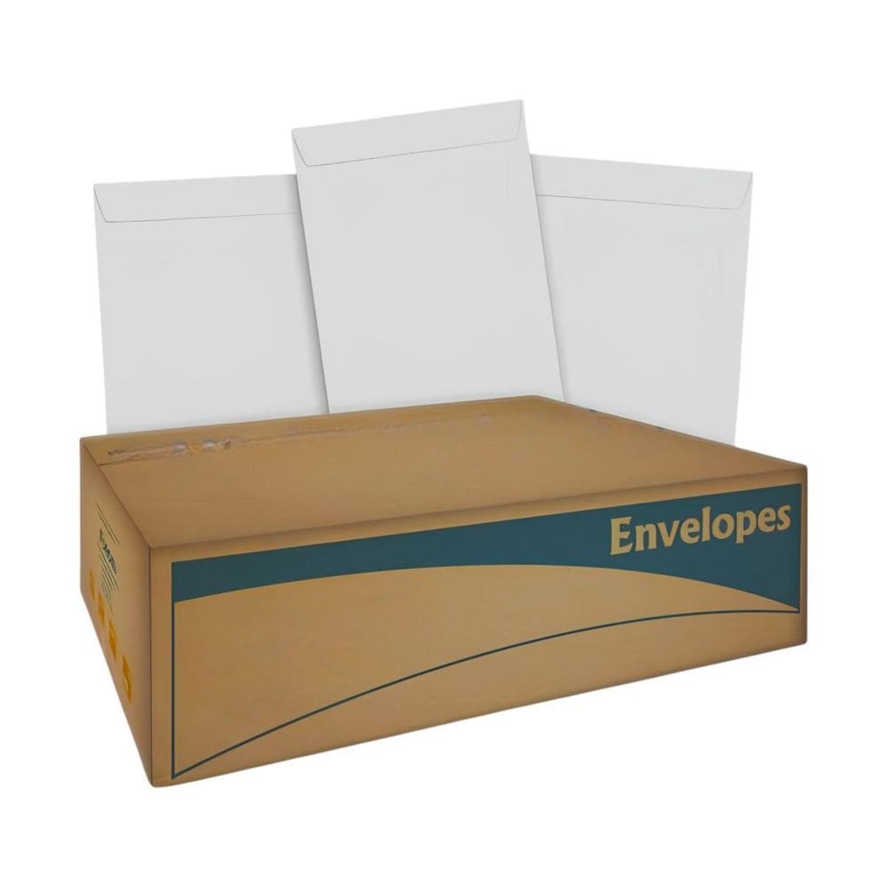 Envelopes 229Mm X 324Mm Liso A4 Ofício 125 Unidades Branco