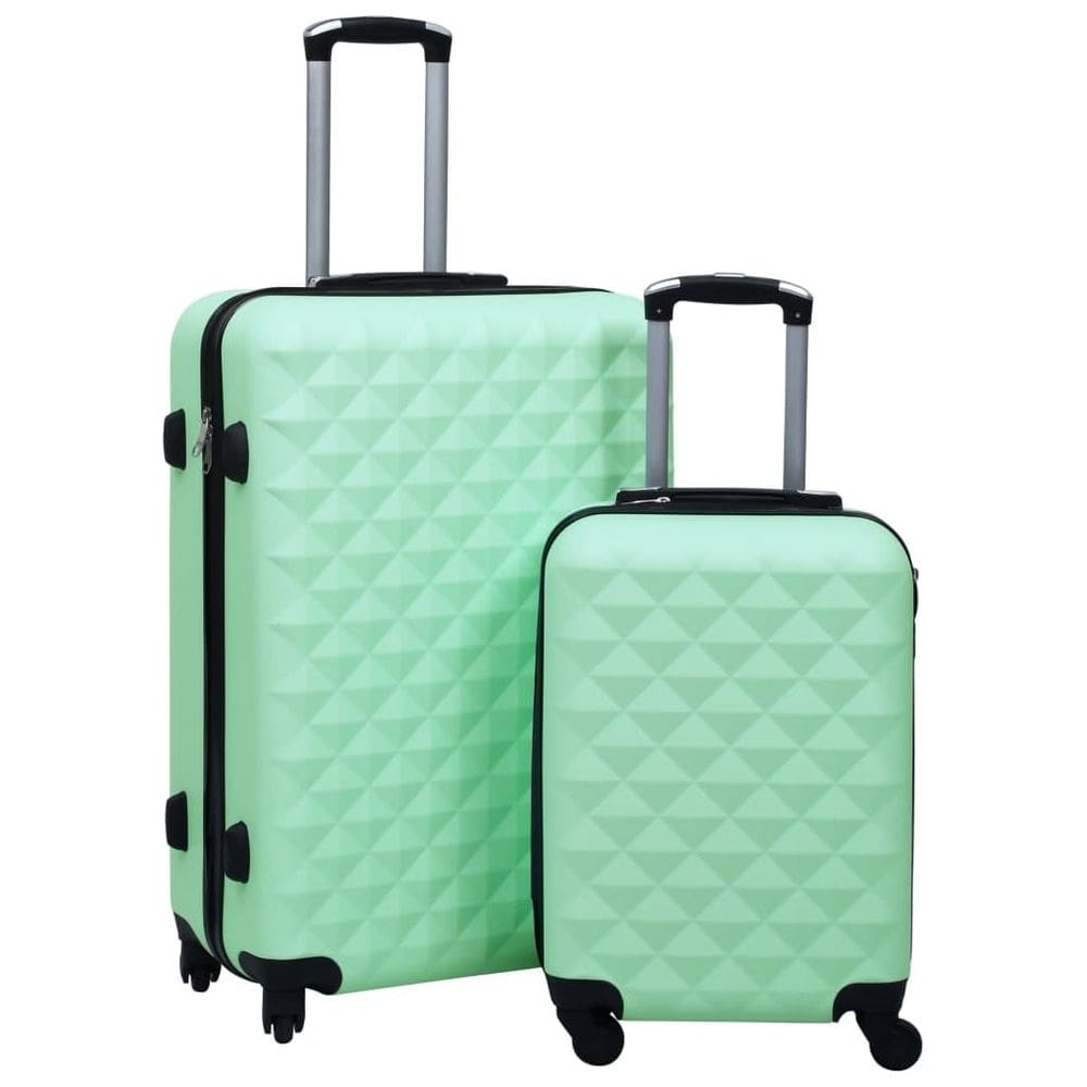 Conjunto de carrinho de bagagem vidaXL, 2 peças em ABS verde menta