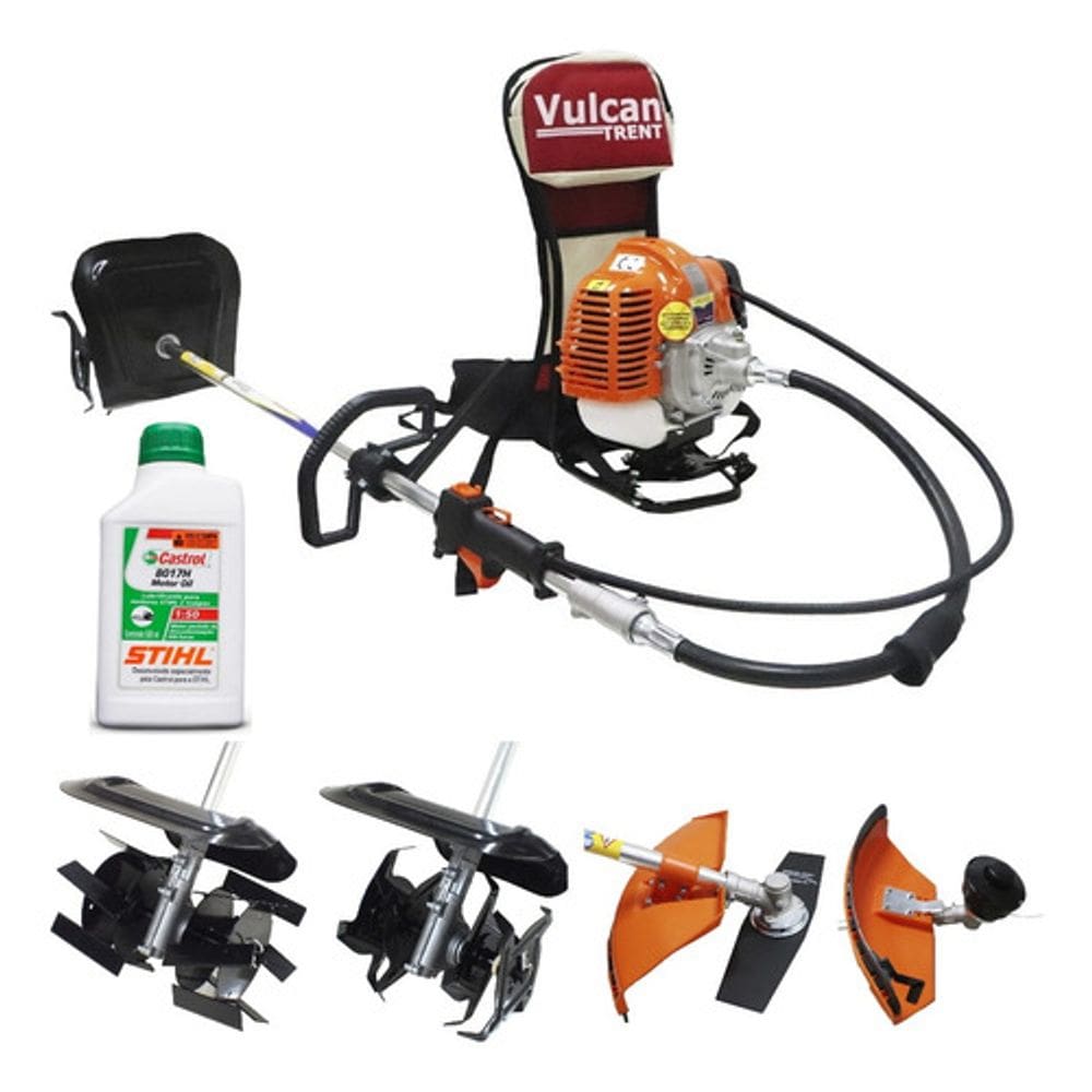 Roçadeira Costal Cultivadora 4x1 Vulcan Vrc430 + Oleo Stihl