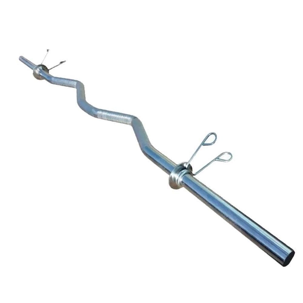 Barra W Maciça Treino Triceps Stiff 1,20M Com Presilha