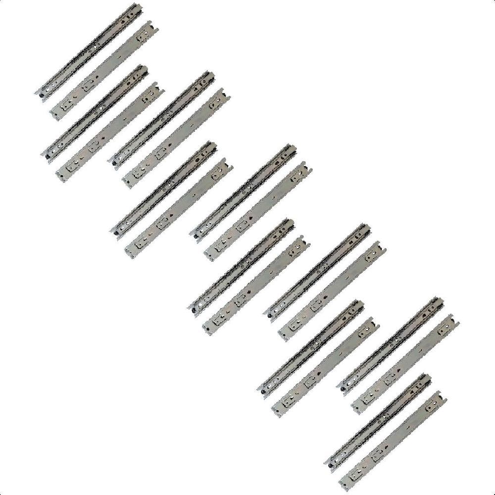 20Corrediças Telescópicas 40Cm Gaveta Trilho Zinca. 10Pares