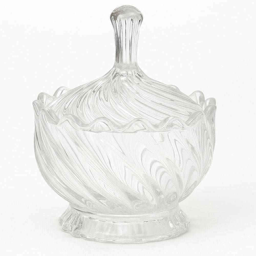 Pote Decorativo de Vidro -Bomboniere/Potiche- 8.5cm Quanhe