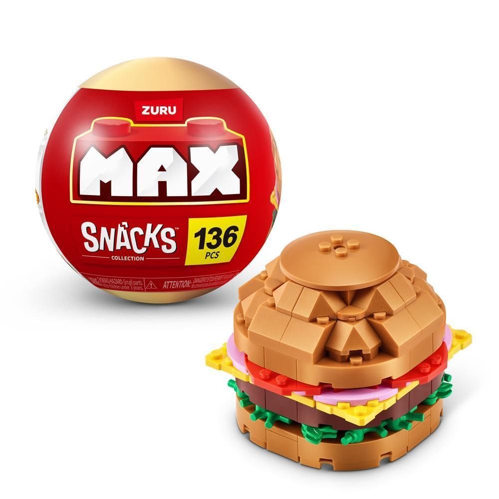 Blocos De Montar Max Premium Snacks - Hambúrguer 136 Pçs