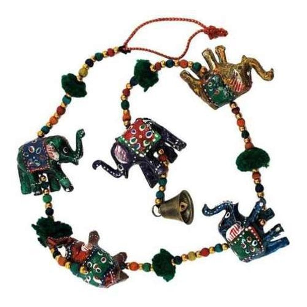 Mobile Com Elefantes Papel Machê. Sorte E Prosperidade