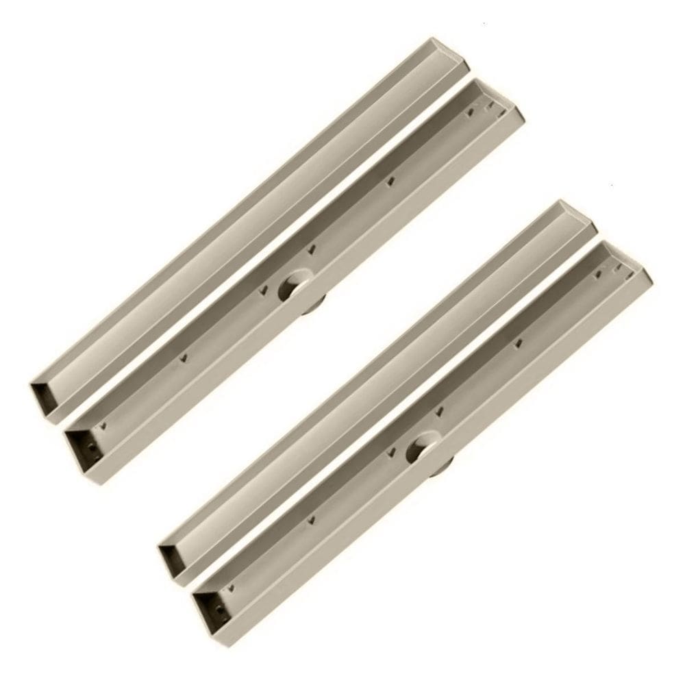 Kit 2 Ralo Oculto Linear Embutir 5X50 Para Porcelanato Bege