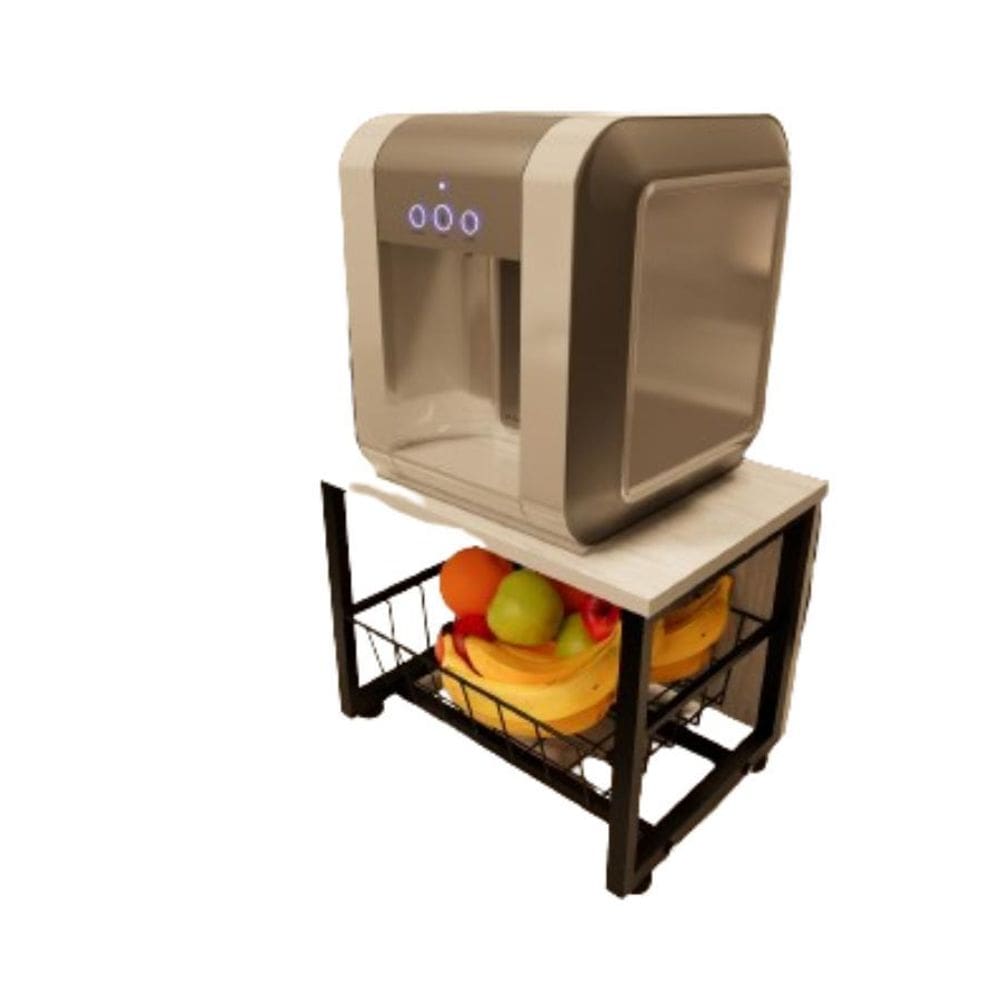 Fruteira Suporte Bebedouro Bancada Mesa Preto Fosco Mdf