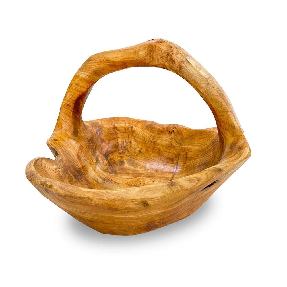 Centro De Madeira Natural Decoração Mesa 27Cm