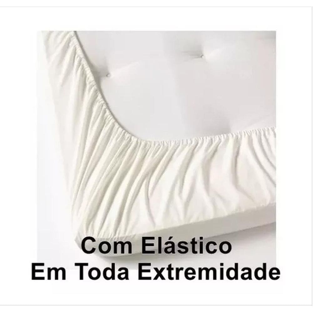 Kit Jogo Cama Casal Linha Gold Percal 200 Fios 04 Peças Cama
