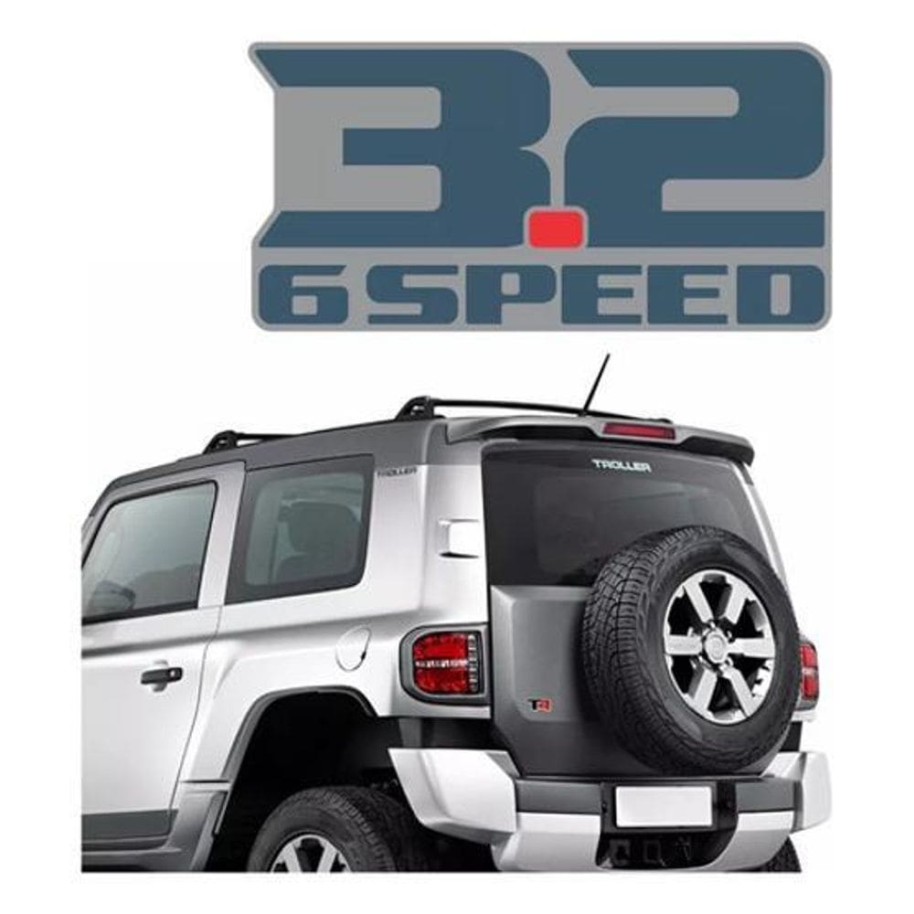 Adesivo Traseiro Troller 3.2 6Speed 2015 35 Fk Cor Padrão