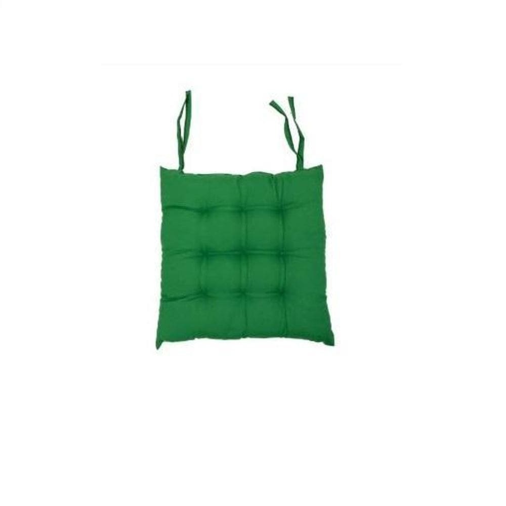Kit Com 2 Assentos Para Cadeira Almofadas Futon Verde 40X40