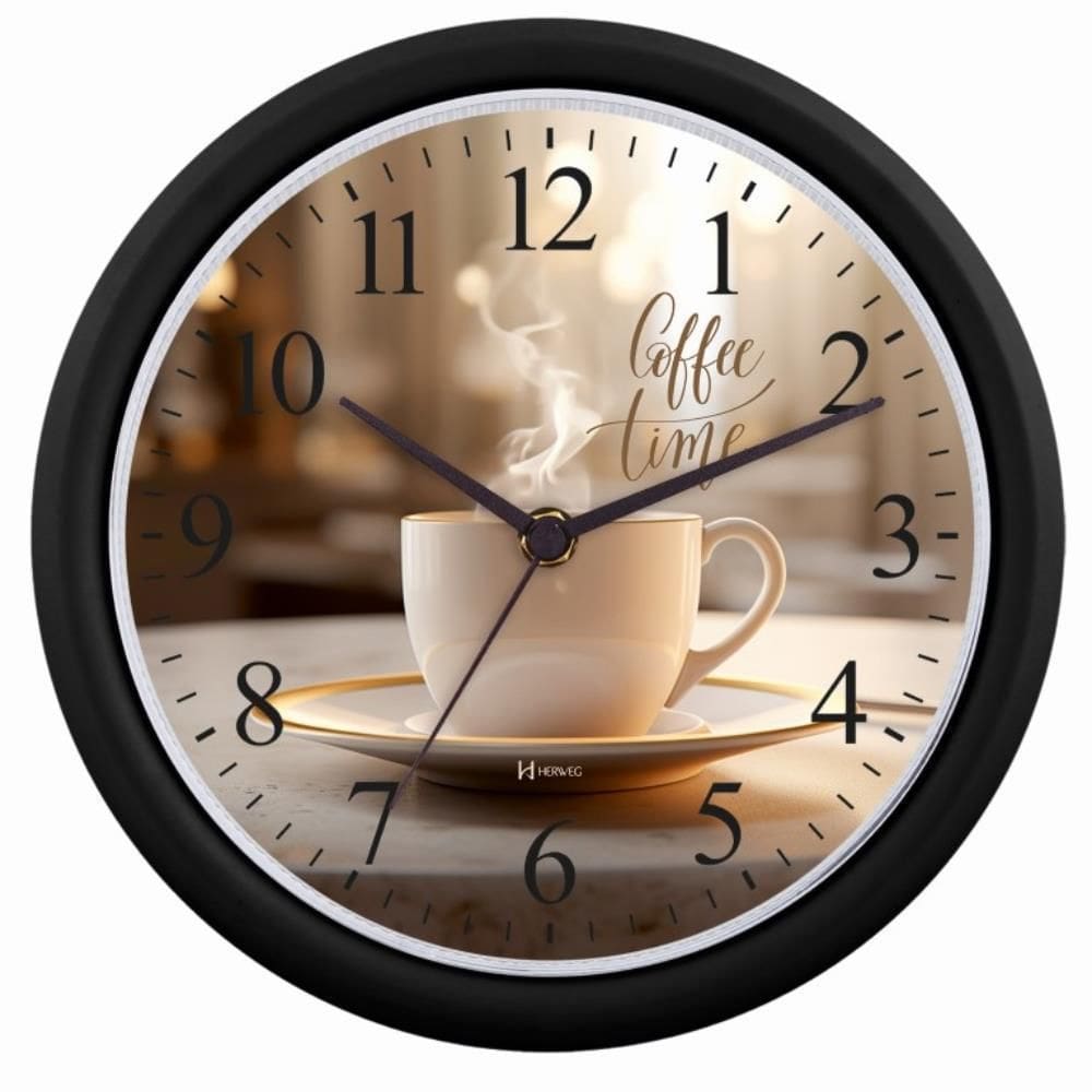 Relógio De Parede Herweg Ref: 6672-034 Preto Xícara