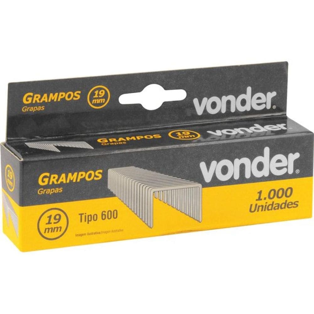 Grampo Para Grampeador Elétrico Vonder Gpe916 19mm 1000peças