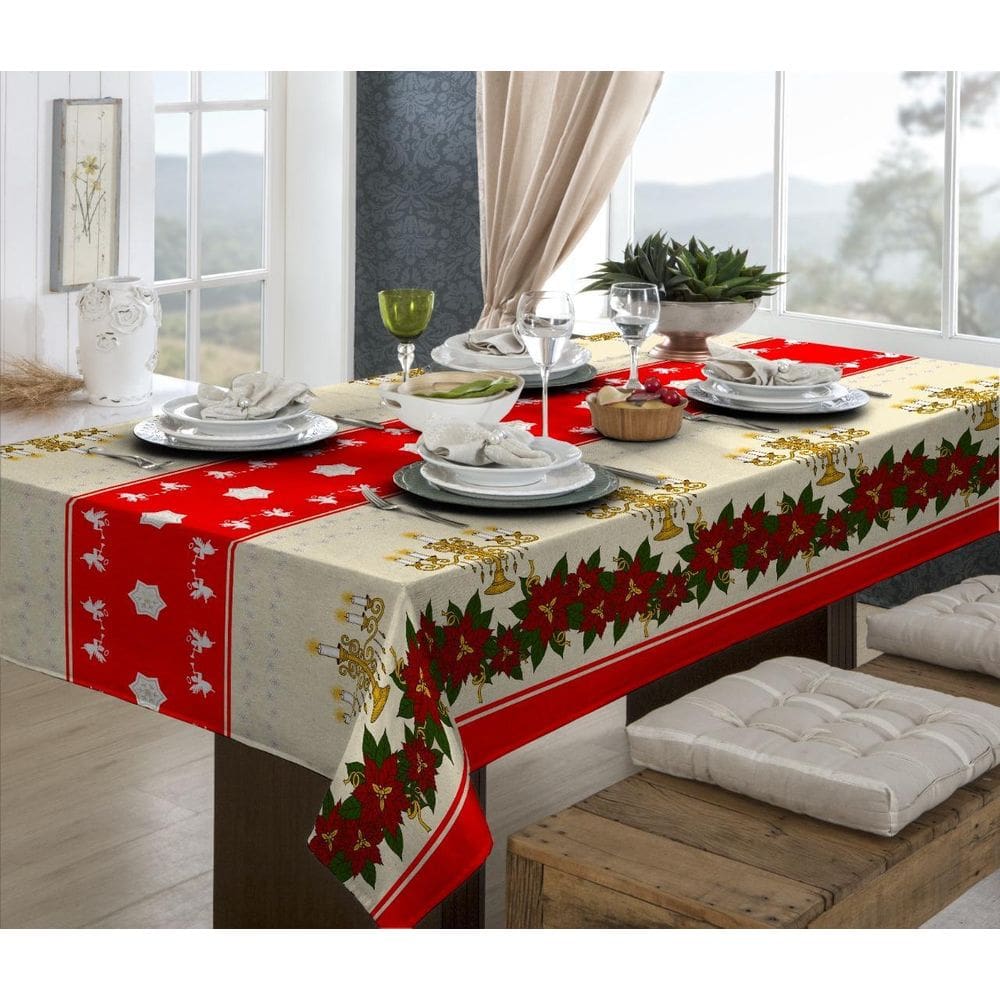 Toalha Mesa Quadrada 1,40M X1,40M Estampa Natalina 3