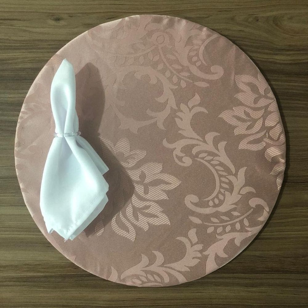 Jogo De Sousplat De Tecido 6 Lugares Completos Branco