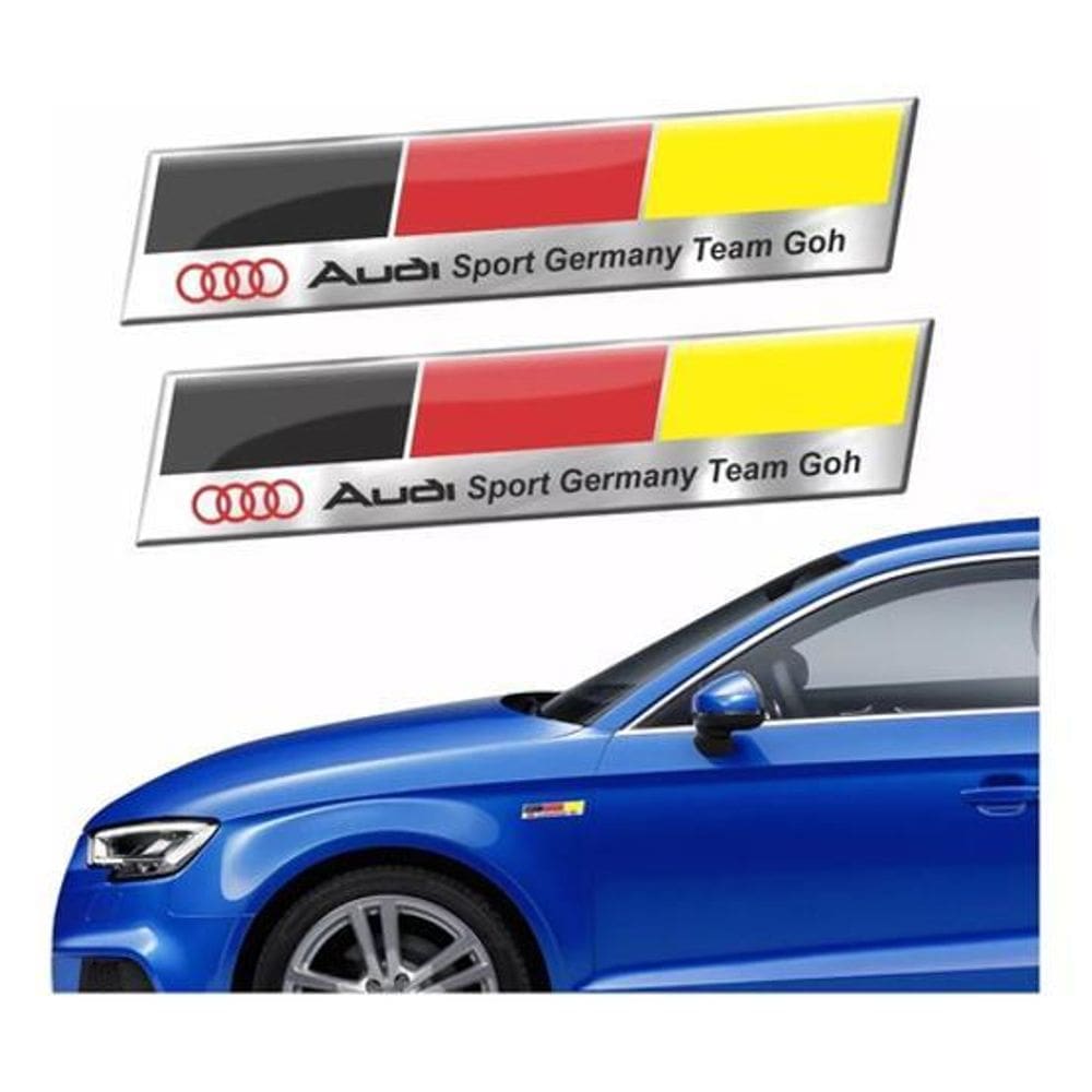 Adesivo Emblema Lateral Aplique Compatível Audi Sport Res22
