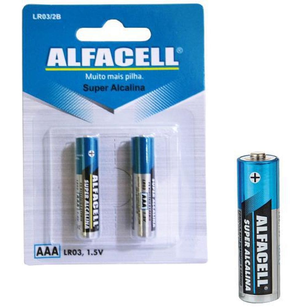 Pilha Aaa Alcalina Palito 1,5V Com 2 Unidades Cartela