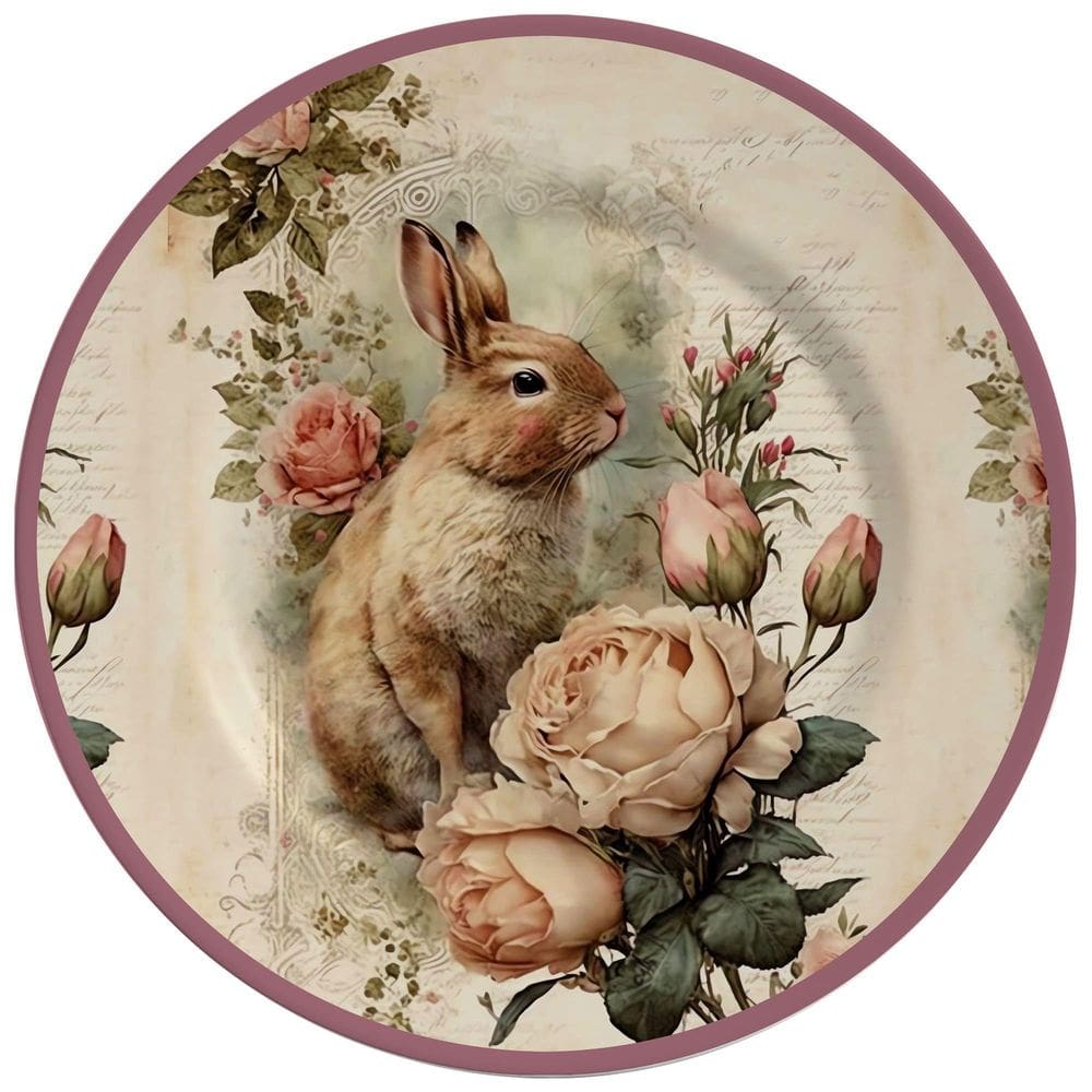 Sousplat Coelha Acácia 34Cm Cerâmica Alleanza