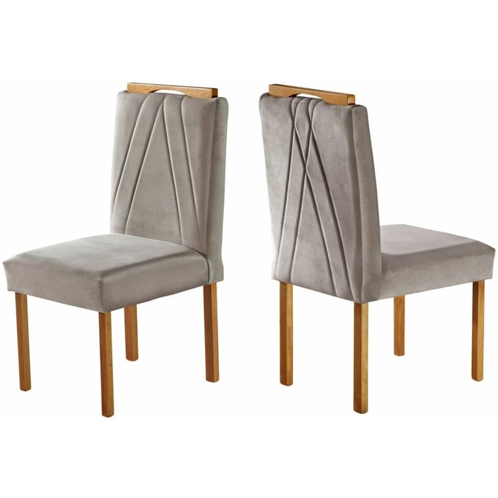 Cadeiras para Mesa de Jantar Madeira Maciça - Safira - Móveis Mundial