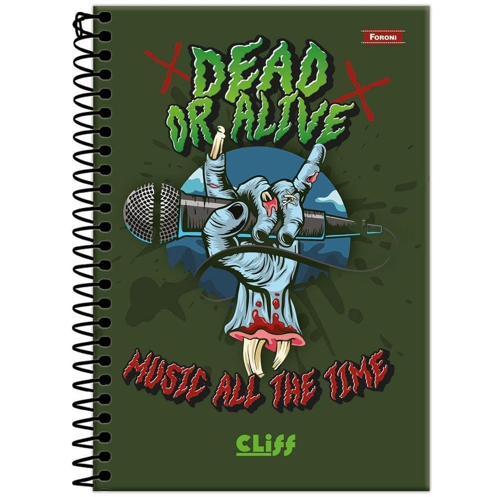 Caderno 1/4 Esp 160Fls Cliff Masculino Dead Or Alive Foroni