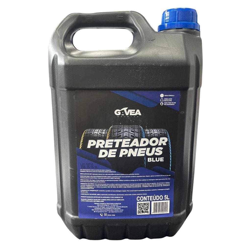 Preteador De Pneus Alto Brilho E Proteção Blue 5L Gávea