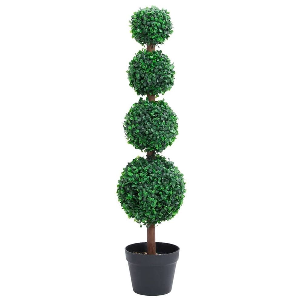 Planta de buxo artificial VidaXL em forma de bola com vaso de árvore topiária