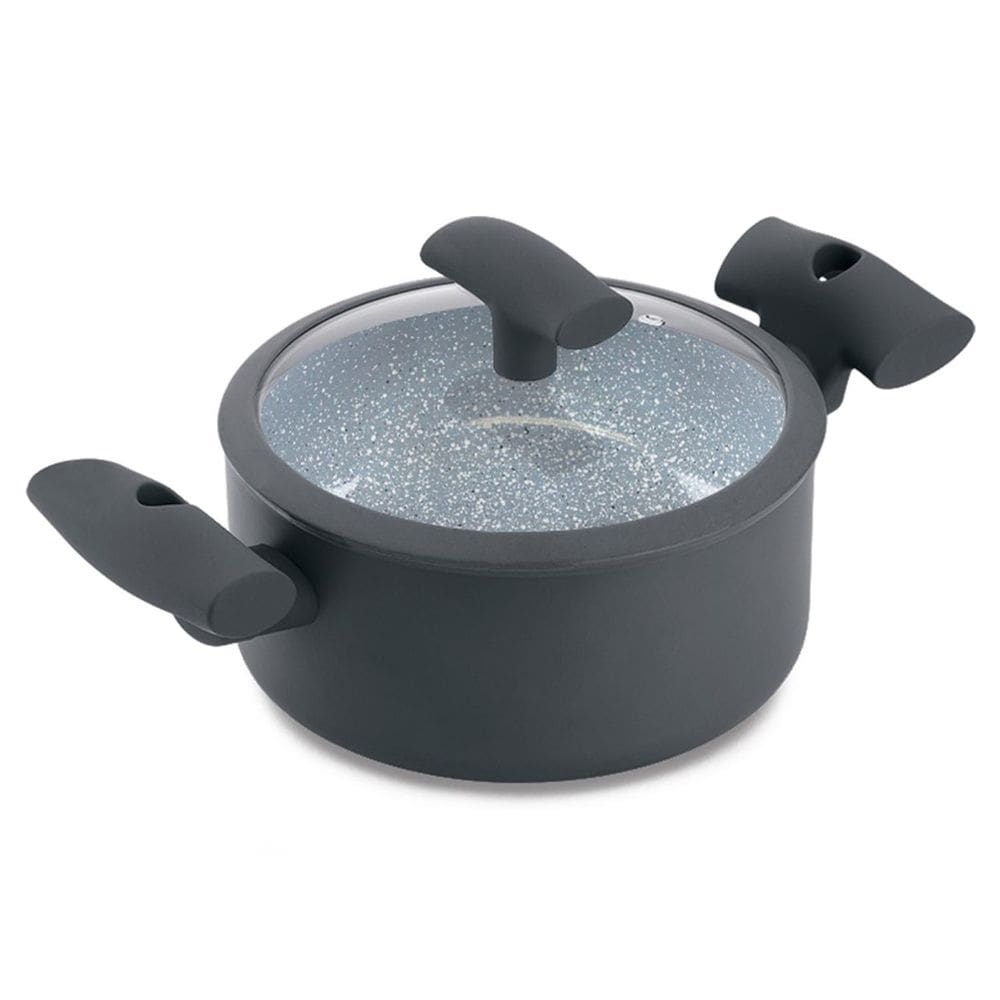 Caçarola Antiaderente Hércules 20 cm com Indução 2,5 Litros Cinza