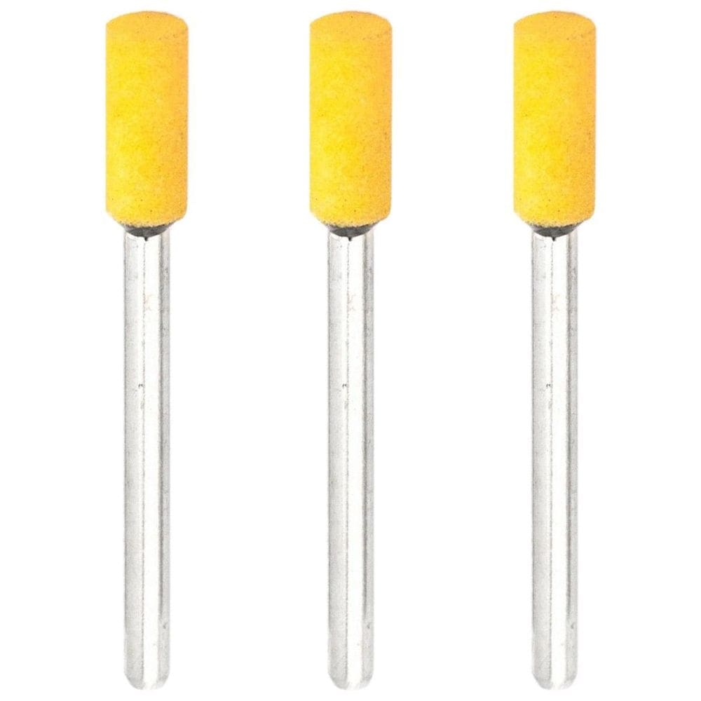 Kit 3 Ponta Montada 5Mm Desbaste Fino Para Micro Retificas