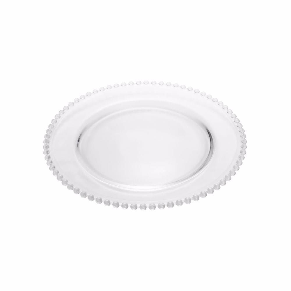 Sousplat Wolff Cristal com Acabamento de Bolinha - 31,5 cm