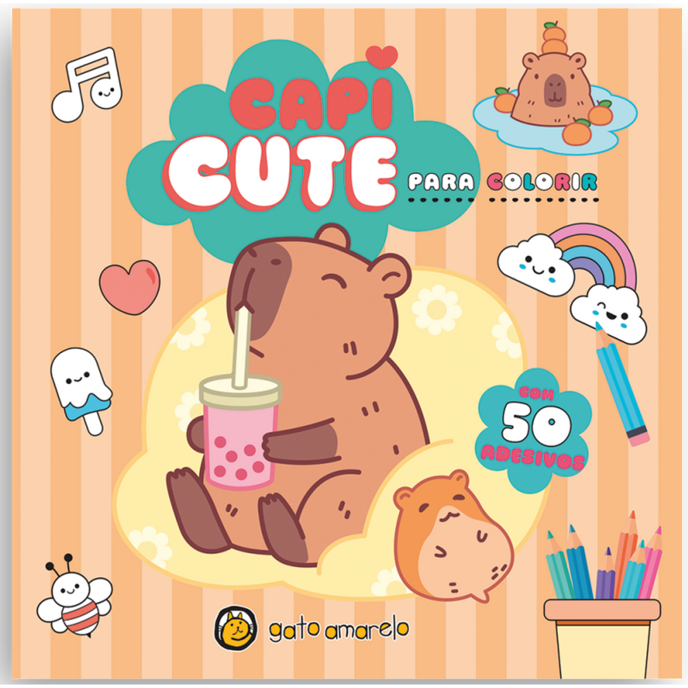 Capi Fun Para Colorir: Capivara Para Colorir Com 50 Adesivos
