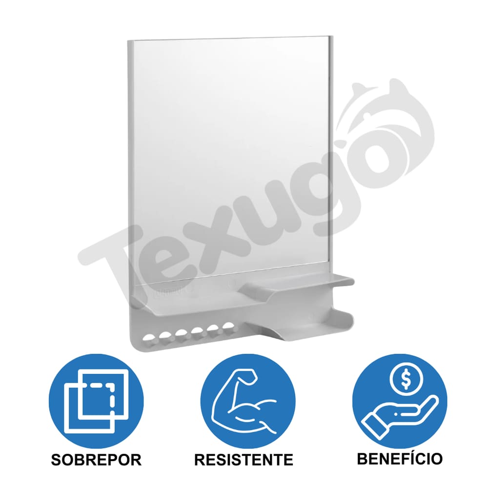 Armário de Banheiro Sobrepor Prático 26,5x6,5x34,8cm Branco Astra AE1