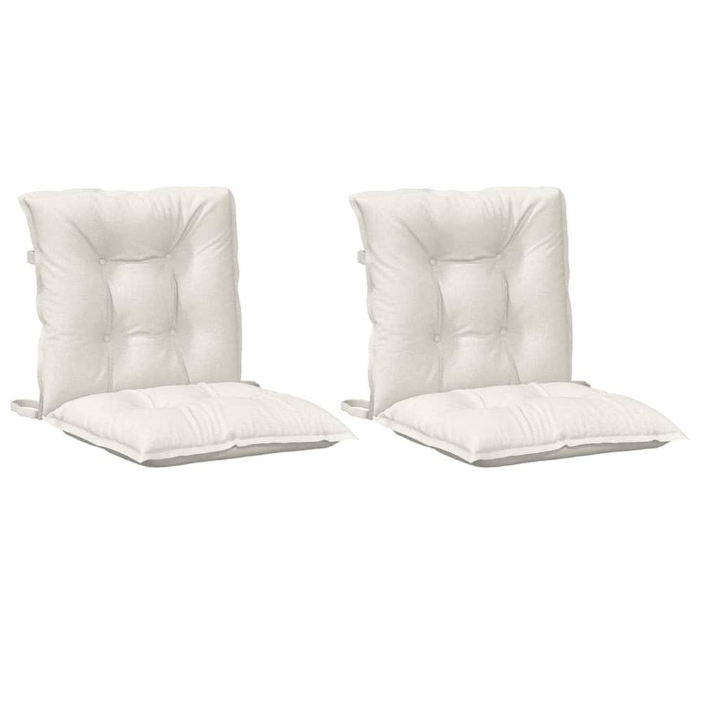 Almofadas de cadeira vidaXL Lowback Melange Cream, 2 peças de poliéster