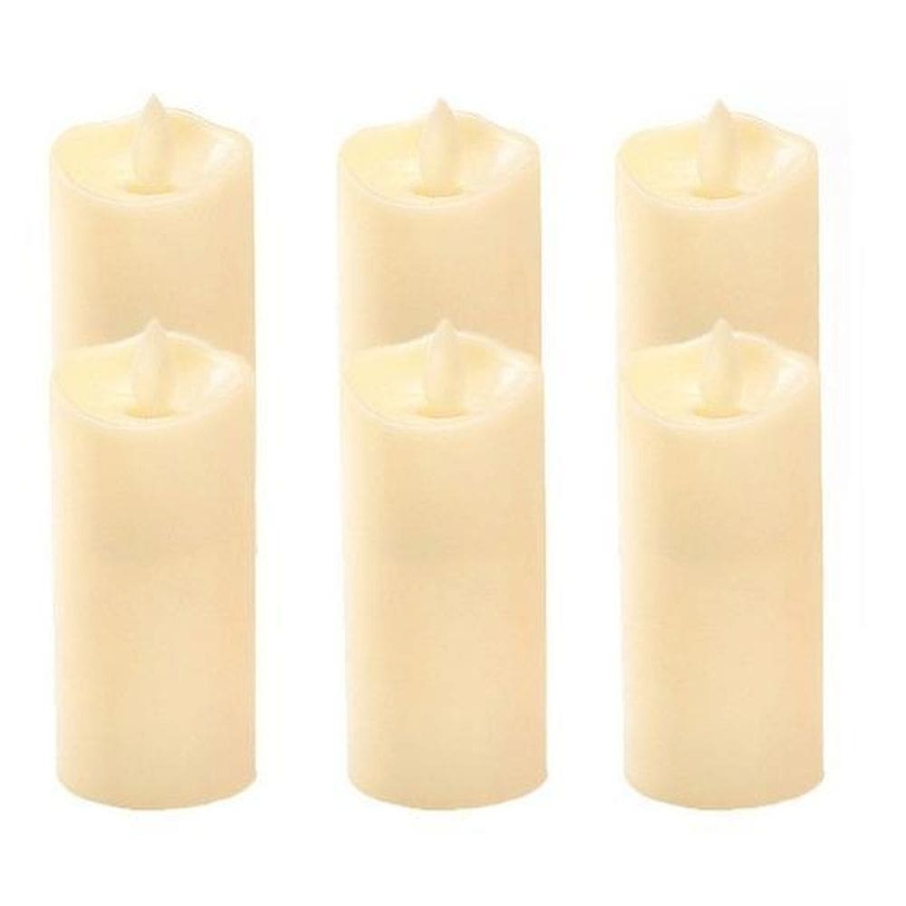 Kit 12 Velas De Led Chama Viva Que Movimenta Á Pilha Aa