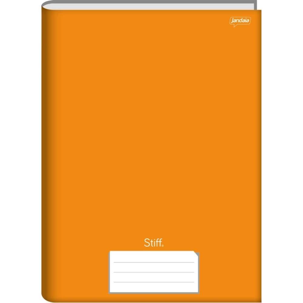 Caderno Brochura 1/4 Capa Dura Stiff 96 Folhas Laranja 05un