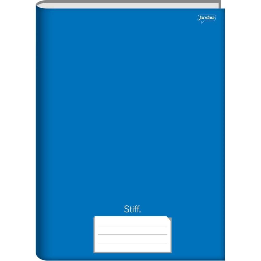 Caderno Brochura 1/4 Capa Dura Stiff 96 Folhas Azul 05unid
