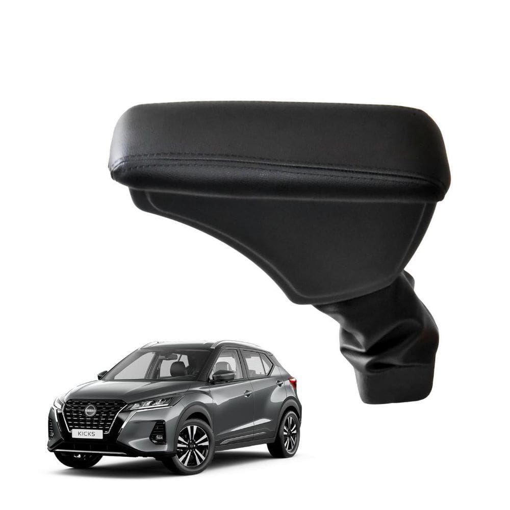 Apoio De Braço Encosto Nissan Kicks Com Porta-Objetos Couro