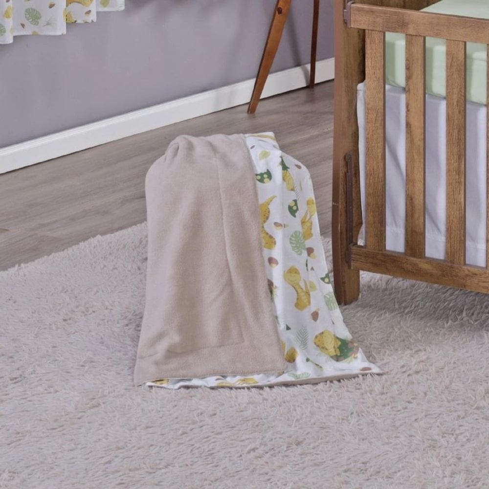 Manta Baby Cobertor Bebe Dupla Face Menino Menina 1,15 X
