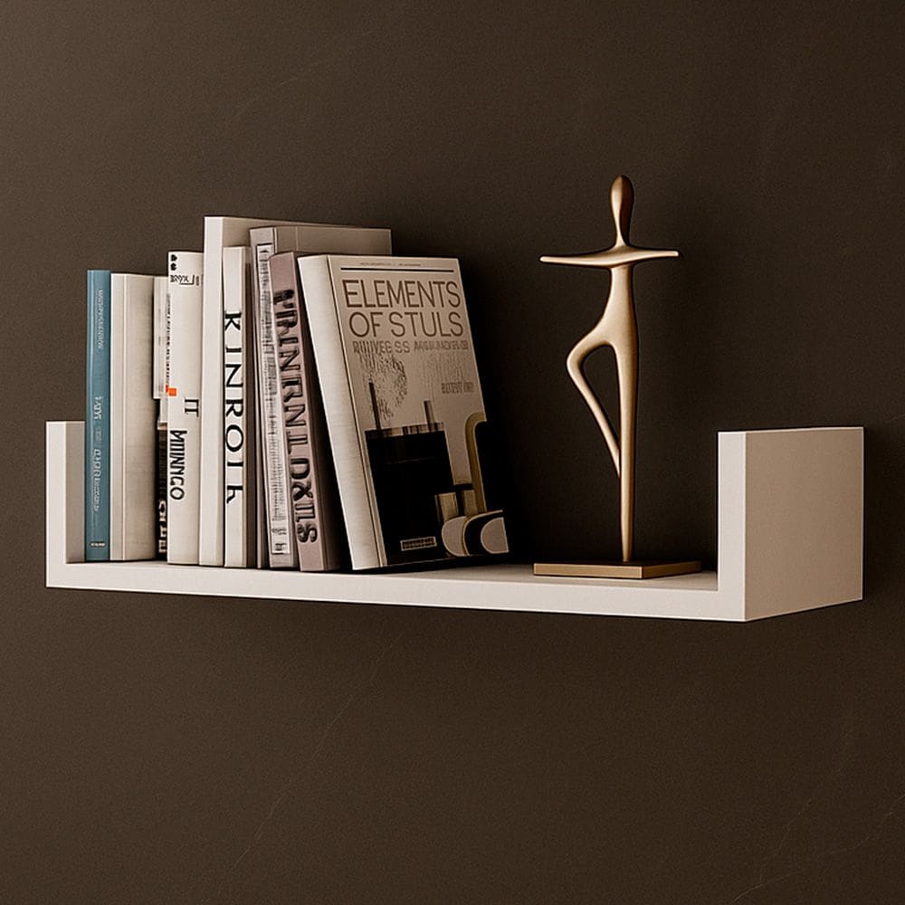 Prateleira Decorativa Multiuso Dórémi 50x9cm Flutuante em MDP Branco - Desk Design