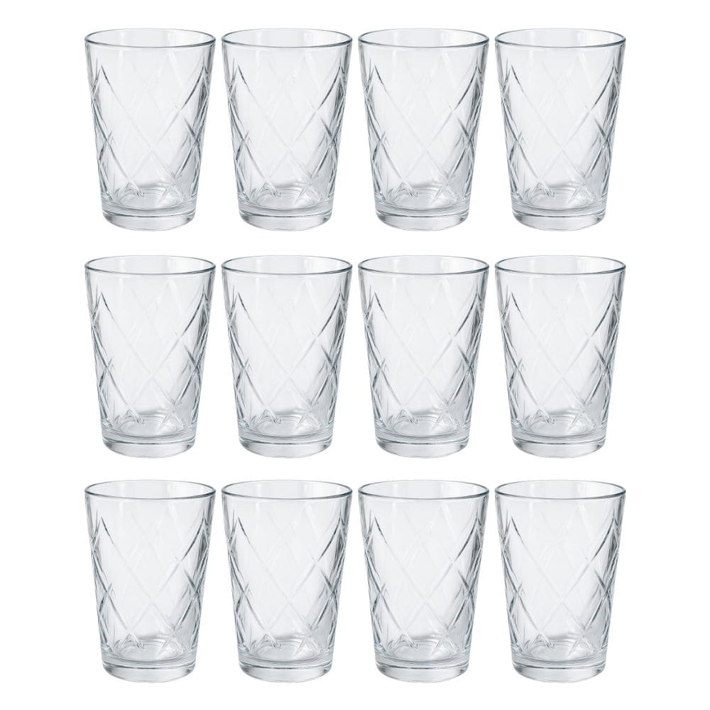 Jogo 12 Copos Vidro Transparente Arizona Agua Suco 200ml Bebidas