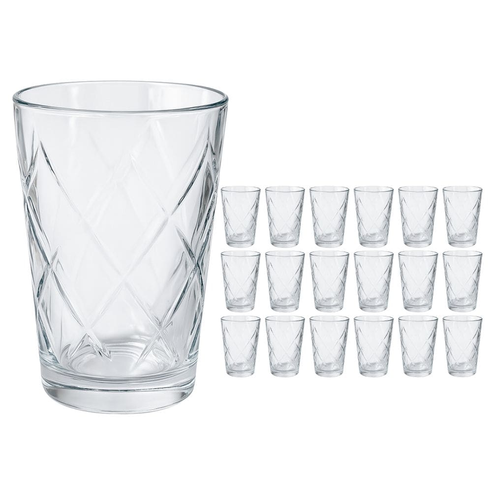 Kit 18 Copos De Vidro Arizona 200ml Agua Suco Vitamina Cozinha