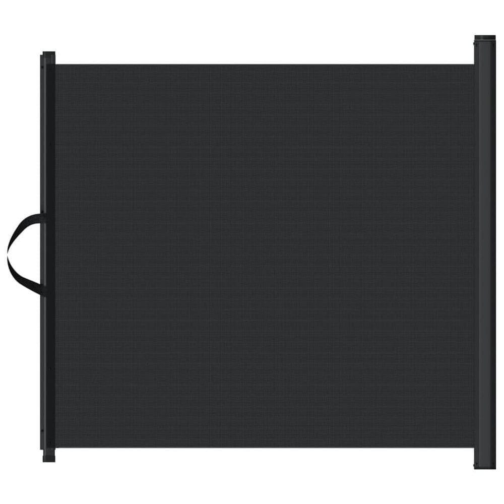 Portão retrátil para animais de estimação vidaXL Durable Poliéster e Metal Preto