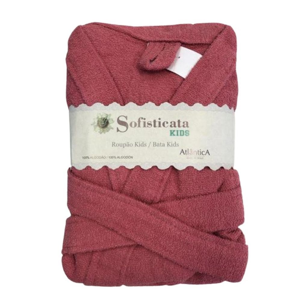 Roupão Felpudo Infantil Tamanho 8 Atlântica