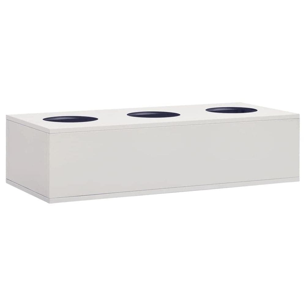 Caixa de flores VidaXL Steel Cinza Claro 35,4x15,7x9,1 cm 20kg