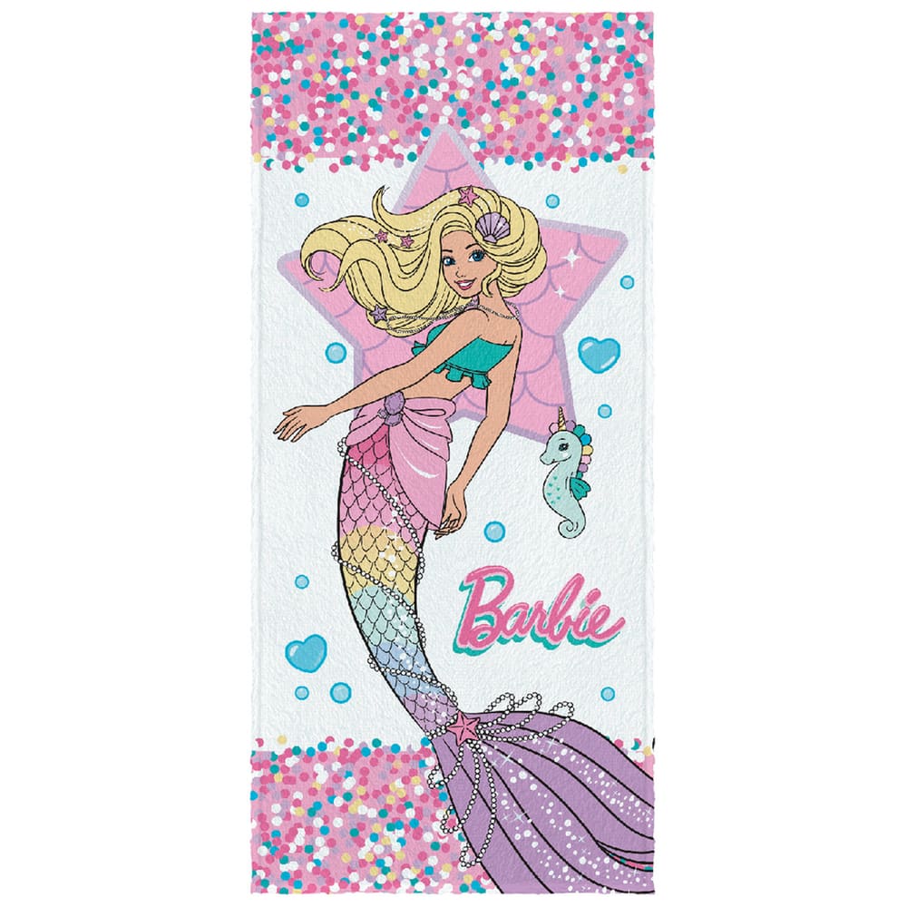 Toalha de Banho Infantil Lepper Felpuda Barbie 60cm x 1.20m