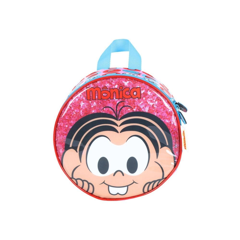 Kit Escolar Turma Da Monica Lancheira + Estojo T - Rosa