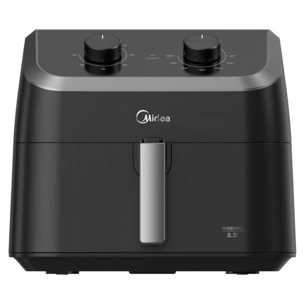 Fritadeira Elétrica Air Fryer Midea Widemax 1900W 8,5L Preta/inox 220V