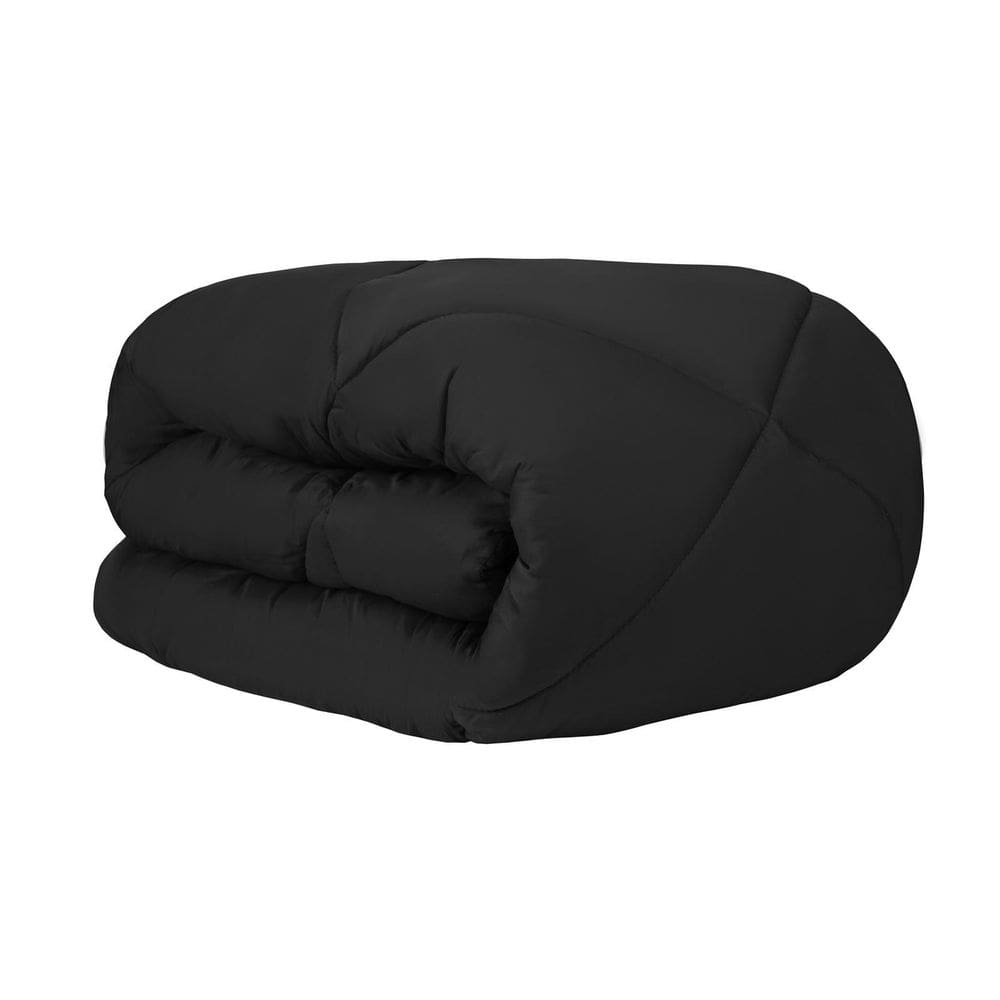 Edredom Naturalle Solteiro 300 Fios Acetinado Liso Preto